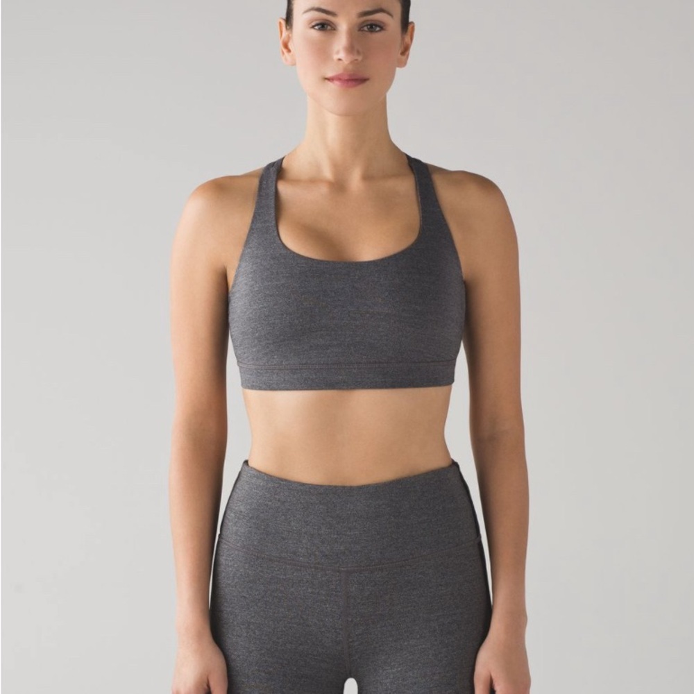 Lululemon Energy Bra in Heathered Black